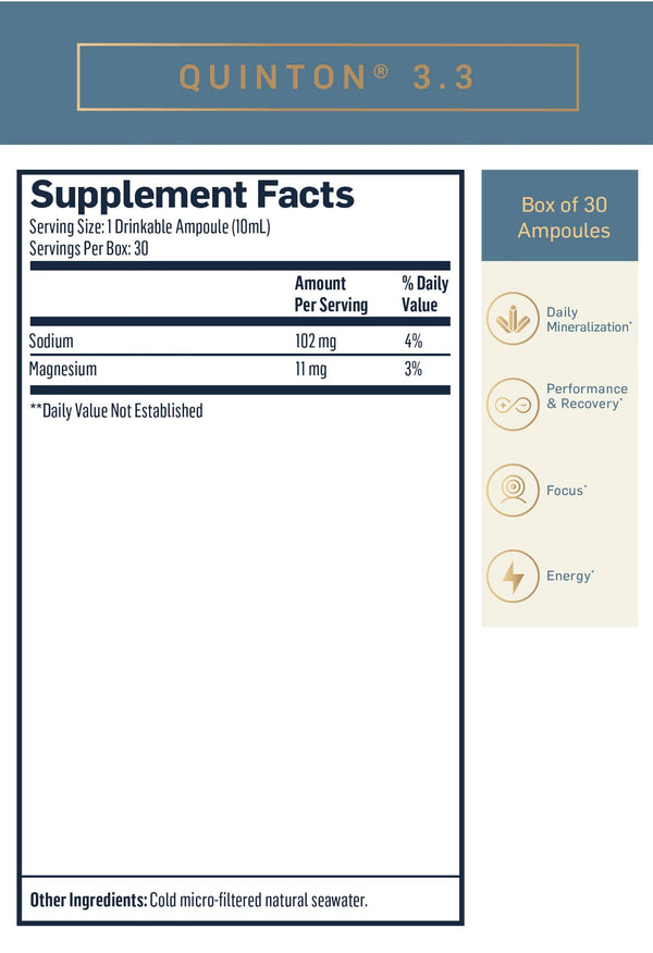 ORIGINAL QUINTON® HYPERTONIC 3.3 AMPOULES